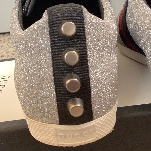 💎 Gucci Glitter Web Sneakers 💎 - Picture 10 of 12